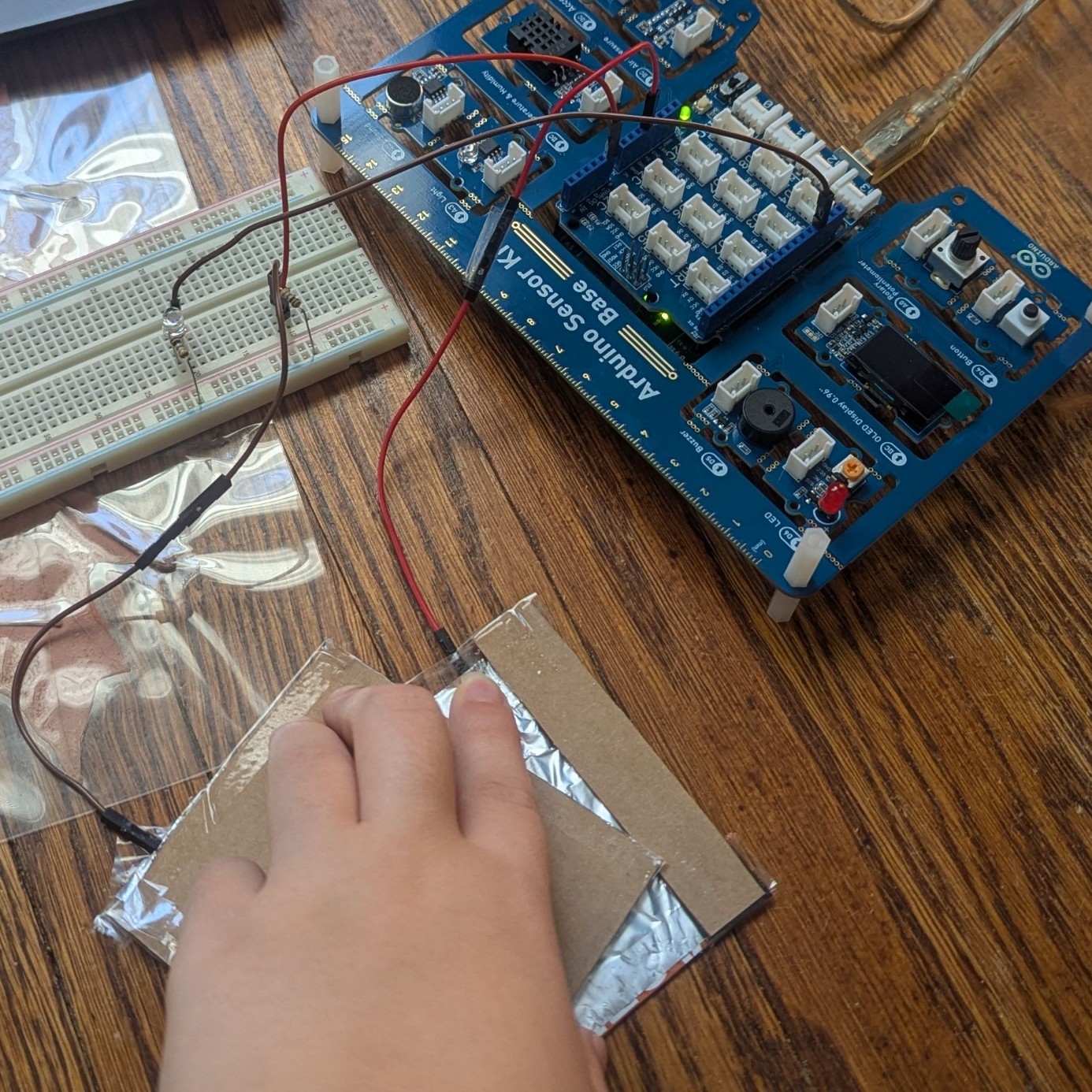 Similar to when I was using the Makey Makey prototype, you have to press a specific area for the data to change.